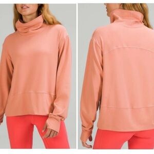 Lululemon Ready to Rulu Pullover Pink Savannah Sz 8 Funnel Neck Athleisure Yoga